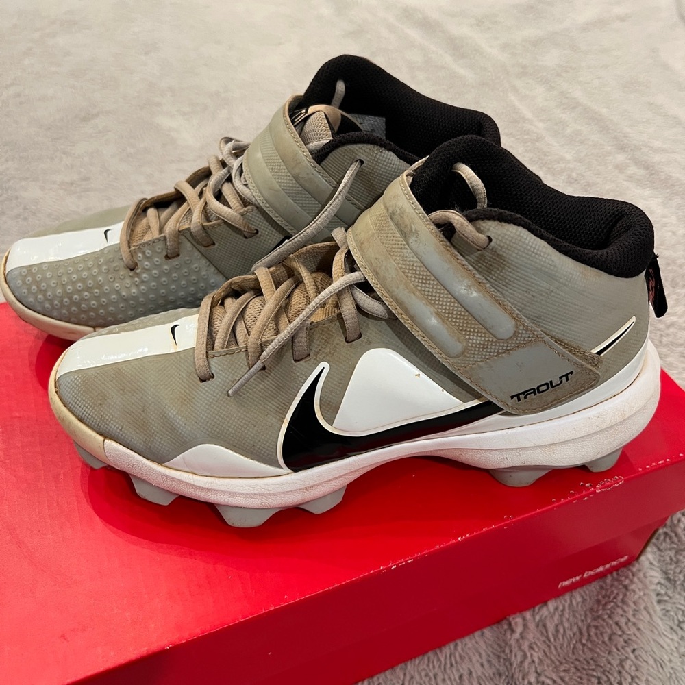 Nike Force Trout 7 Pro MCS Baseball Cleats Light Smoke Gray - Size 6Y
